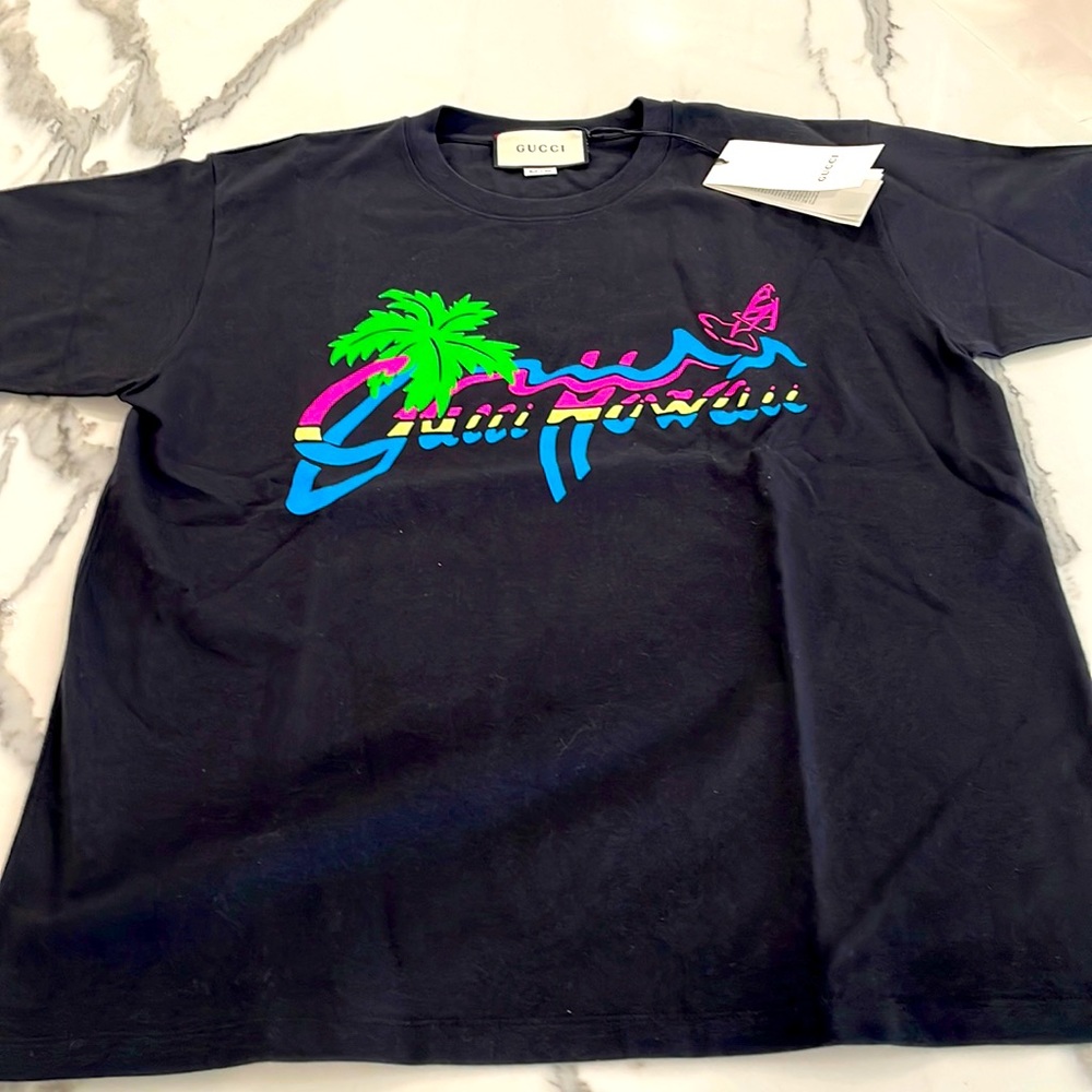 Gucci Beach Print Hawaii T Shirt